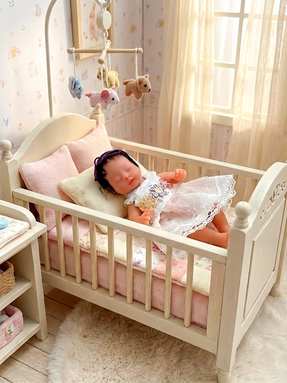 Miniature Polymer Clay Baby Doll (4.5 in.)